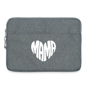 La fête des mères du Cœur de Maman - Sacoche pour ordinateur portable 15 pouces - gris chiné - Devant