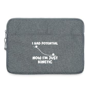 Ich hatte jetzt Potenzial für kinetische Physik-Humor - Laptoptasche 15" - Grau meliert - Vorne