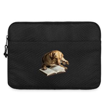 Hund liest Buch Labrador Retriever - Laptoptasche 15" - Schwarz - Vorne