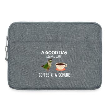 Thé matinal Conure Coffee - Sacoche pour ordinateur portable 15 pouces - gris chiné - Devant