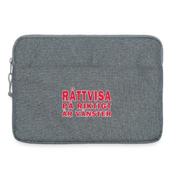 Die wirkliche Gerechtigkeit ist übrig geblieben - Laptoptasche 15" - Grau meliert - Vorne