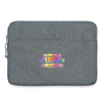 Ich bin nicht perfekt aber nah dran - Laptoptasche 15" - Grau meliert - Vorne