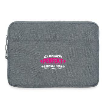 Ich bin nicht perfekt aber nah dran - Laptoptasche 15" - Grau meliert - Vorne