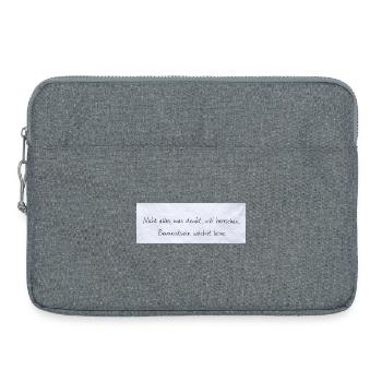 Consciousness Grows Quietly Quote - Laptop bag 15" - heather grey - Front