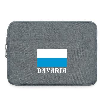 Drapeau de la Bavière avec texte gothique - Sacoche pour ordinateur portable 15 pouces - gris chiné - Devant