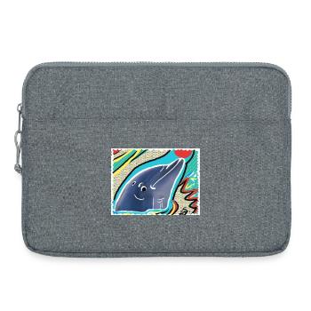 Eg Delfin I Tier I Photo I Drawing - Laptop bag 15" - heather grey - Front