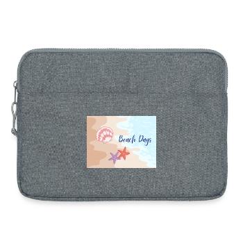 Beach Days Beach Motifs Starfish - Laptop bag 15" - heather grey - Front