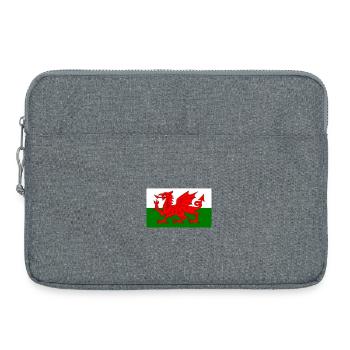 Wales flag - Laptop bag 15" - heather grey - Front