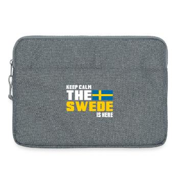 Keep Calm The Swede is Here/ Suède Cadeau - Sacoche pour ordinateur portable 15 pouces - gris chiné - Devant