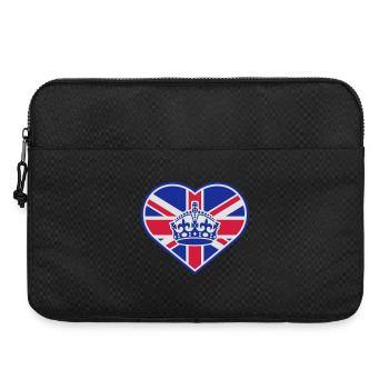 Angleterre Couronne de coeur - Sacoche pour ordinateur portable 15 pouces - noir - Devant