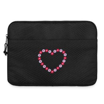 Un cœur de fleurs - Sacoche pour ordinateur portable 15 pouces - noir - Devant