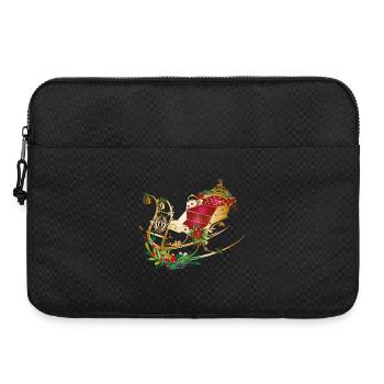 Pferdeschlitten weihnachtlich geschmückt - Laptoptasche 15" - Schwarz - Vorne