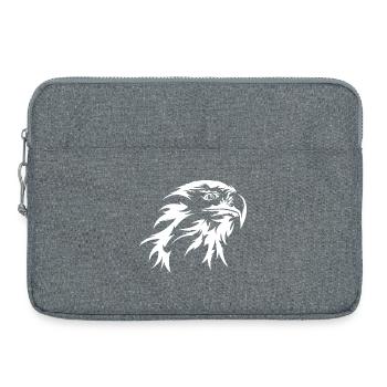 Aigle Illustration Tête Portrait Art Nature Animaux - Sacoche pour ordinateur portable 15 pouces - gris chiné - Devant