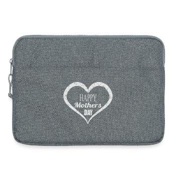 Motif de la fête des mères - Sacoche pour ordinateur portable 15 pouces - gris chiné - Devant