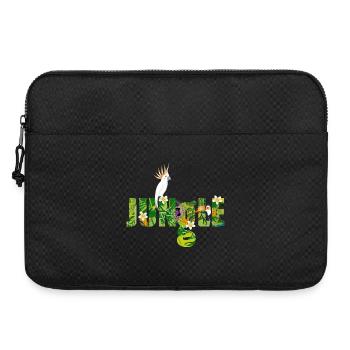 Dschungel Typografie mit Kakadu,Riesentukan & Affe - Laptoptasche 15" - Schwarz - Vorne
