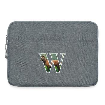 W Wapiti alphabet tiere - Laptoptasche 15" - Grau meliert - Vorne