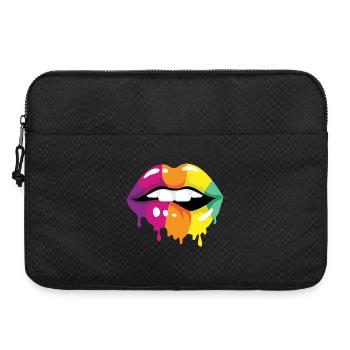 Farbige Lippen - Laptoptasche 15" - Schwarz - Vorne