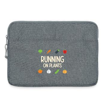 Running On Plants - Laptop bag 15" - heather grey - Front