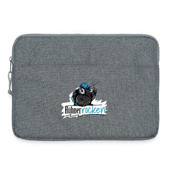 Hühner Rocken - Laptoptasche 15" - Grau meliert - Vorne
