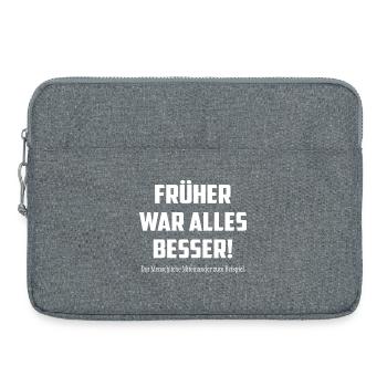 Früher war alles Besser ! - Laptoptasche 15" - Grau meliert - Vorne