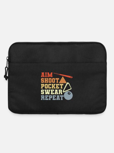 Billardspieler - Laptoptasche 15" - Schwarz