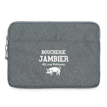 boucherie, boucher, film culte - Sacoche pour ordinateur portable 15 pouces - gris chiné - Devant