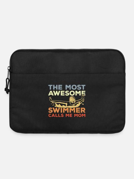 Schwimmerin Mutter - Laptoptasche 15" - Schwarz