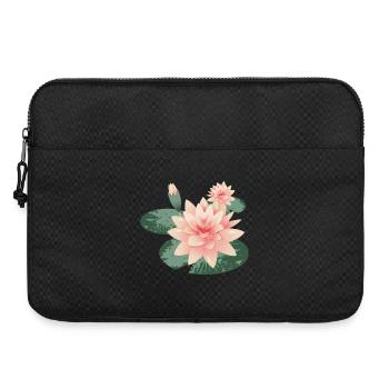 Deux fleurs de nénuphars avec bourgeon dans l’étang aux nénuphars - Sacoche pour ordinateur portable 15 pouces - noir - Devant