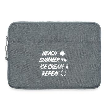 Beach Summer Ice Cream Repetition - Laptop bag 15" - heather grey - Front