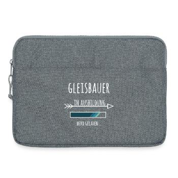 Gleisbauer Ausbildung Beruf Geschenk - Laptoptasche 15" - Grau meliert - Vorne