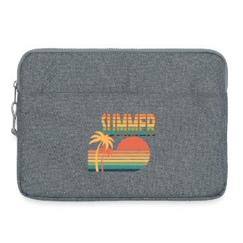 Retro Sunset Summer Vibe Design - Laptop bag 15" - heather grey - Front