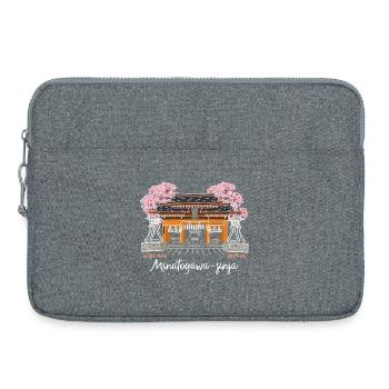 Kobe, Japan, Minatogawa-jinja, Kansai, Drawing - Laptop bag 15" - heather grey - Front