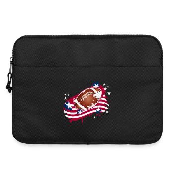 Motif de graffiti de football avec drapeau américain - Sacoche pour ordinateur portable 15 pouces - noir - Devant