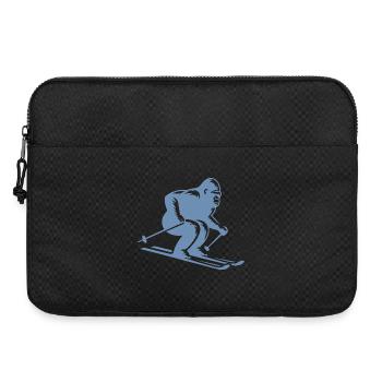Singe Gorille Chimpanzé Ski Silhouette Design - Sacoche pour ordinateur portable 15 pouces - noir - Devant