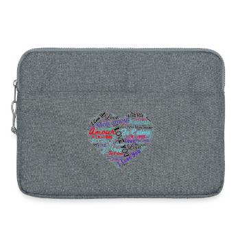 MAMAN. FÊTE DES MÈRES - Sacoche pour ordinateur portable 15 pouces - gris chiné - Devant