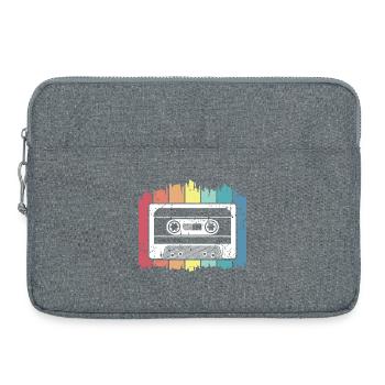 Cassette musique rétro enregistre des couleurs vintage logo - Sacoche pour ordinateur portable 15 pouces - gris chiné - Devant