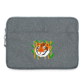 Tiger's Head - Laptop bag 15" - heather grey - Front