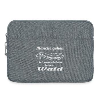 Therapie Spruchband - Laptoptasche 15" - Grau meliert - Vorne