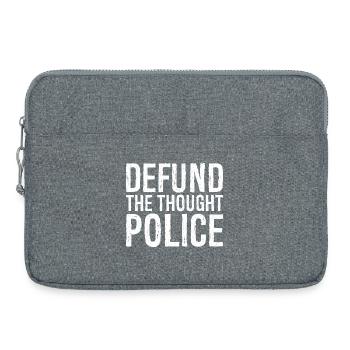 defund the thought police - Sacoche pour ordinateur portable 15 pouces - gris chiné - Devant