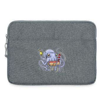 Hot-dog au poulpe - Sacoche pour ordinateur portable 15 pouces - gris chiné - Devant