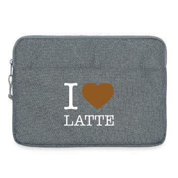I LOVE LATTE - Laptop bag 15" - heather grey - Front