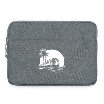 Graphismes de train - Sacoche pour ordinateur portable 15 pouces - gris chiné - Devant
