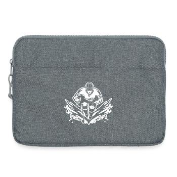 Hockey Player Drawing - Laptop bag 15" - heather grey - Front