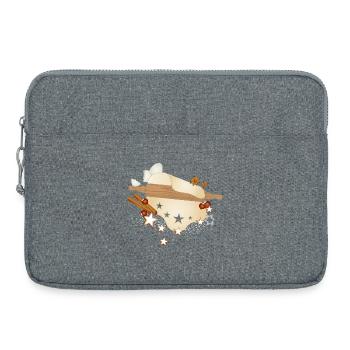 Liebevolles Backmotiv für die Weihnachtszeit - Laptoptasche 15" - Grau meliert - Vorne