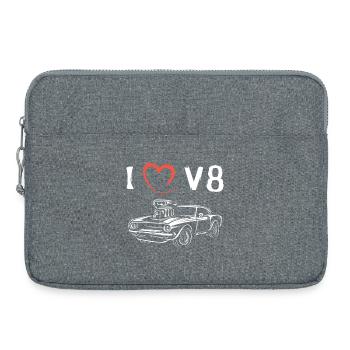 i love v8 american muscle cars - Big Block Autos - Laptoptasche 15" - Grau meliert - Vorne