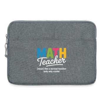 Bunte Mathelehrer Illustration T-Shirt - Laptoptasche 15" - Grau meliert - Vorne