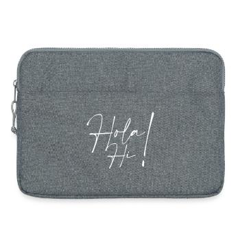 Hello Hi - Laptop bag 15" - heather grey - Front