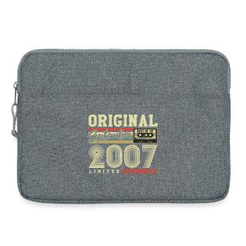 Carte d'anniversaire rétro originale de septembre 2007 - Sacoche pour ordinateur portable 15 pouces - gris chiné - Devant