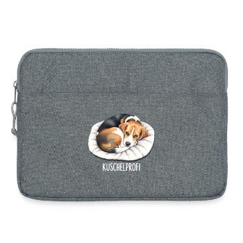Beagle cuddle professional for dog lovers - Laptop bag 15" - heather grey - Front