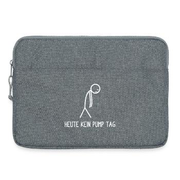 Kein Pump Tag Bodybuilding Bodybuilder Kraftsport - Laptoptasche 15" - Grau meliert - Vorne